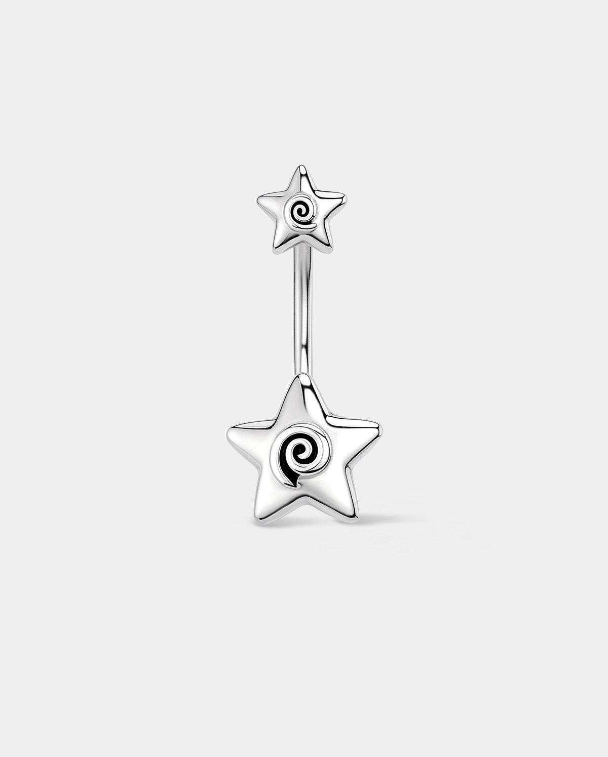 curved barbell Star Belly Button Ring