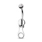 zipper belly button ring