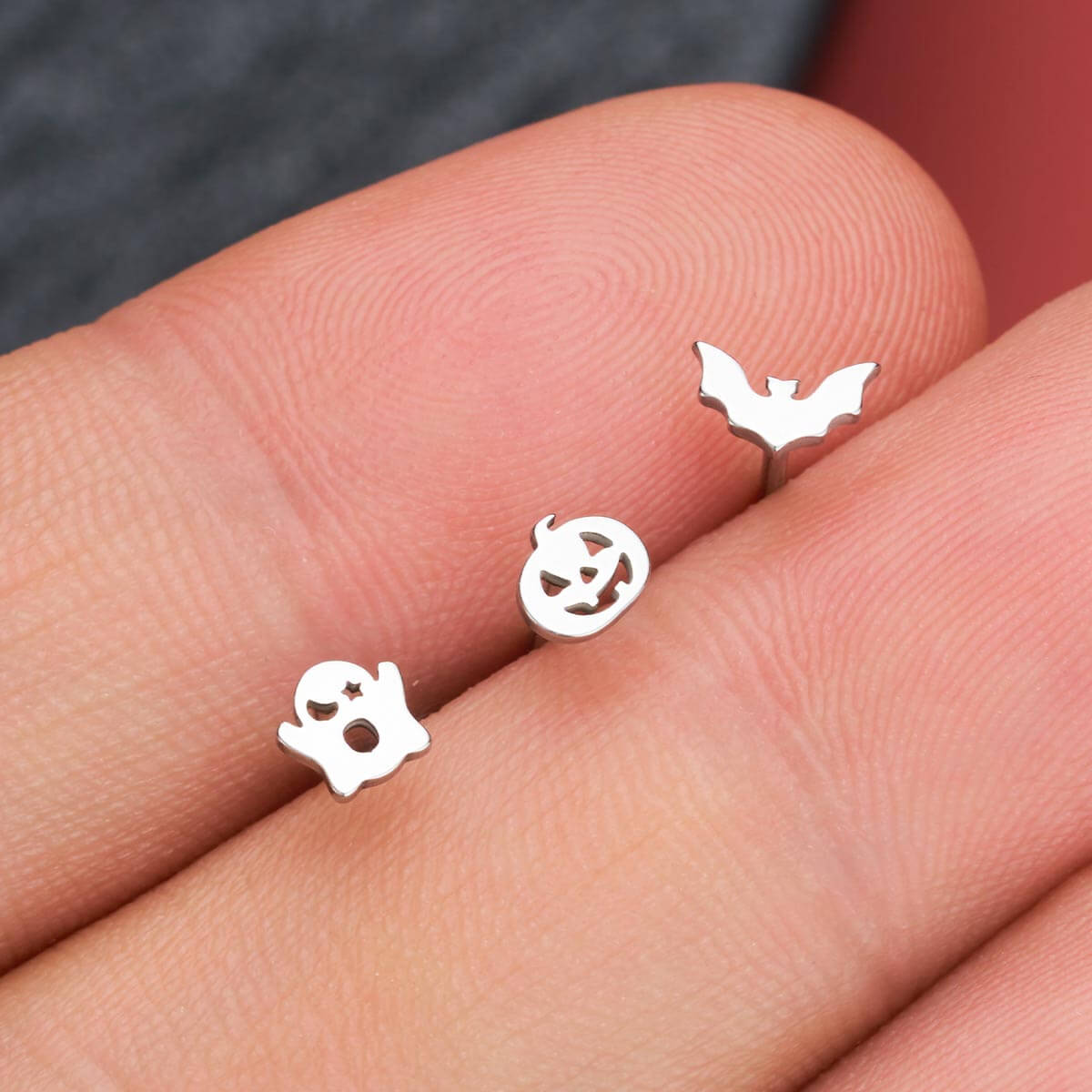 pumpkin halloween nose stud