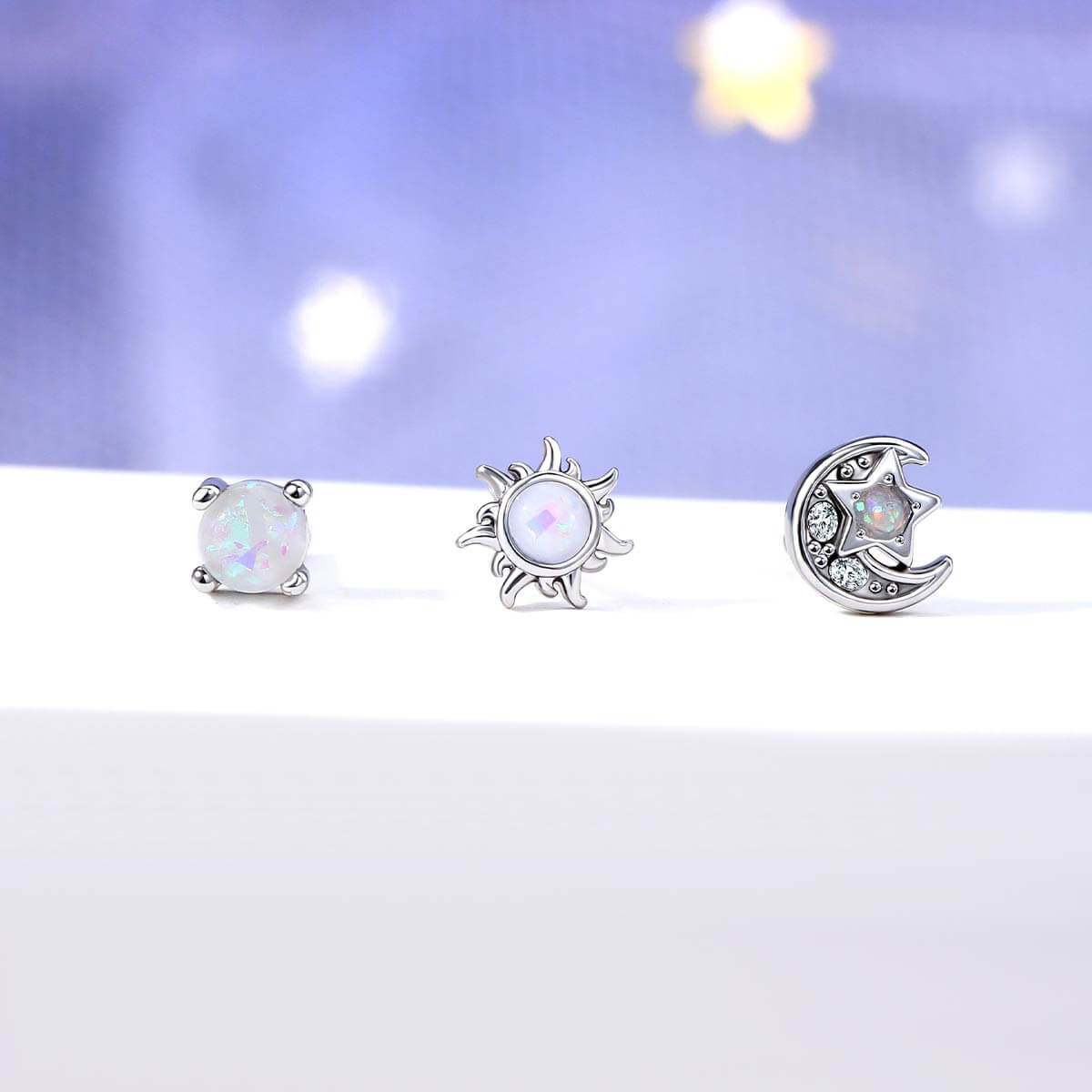 20G 3PCS Nose Studs Nose Hoop Pack