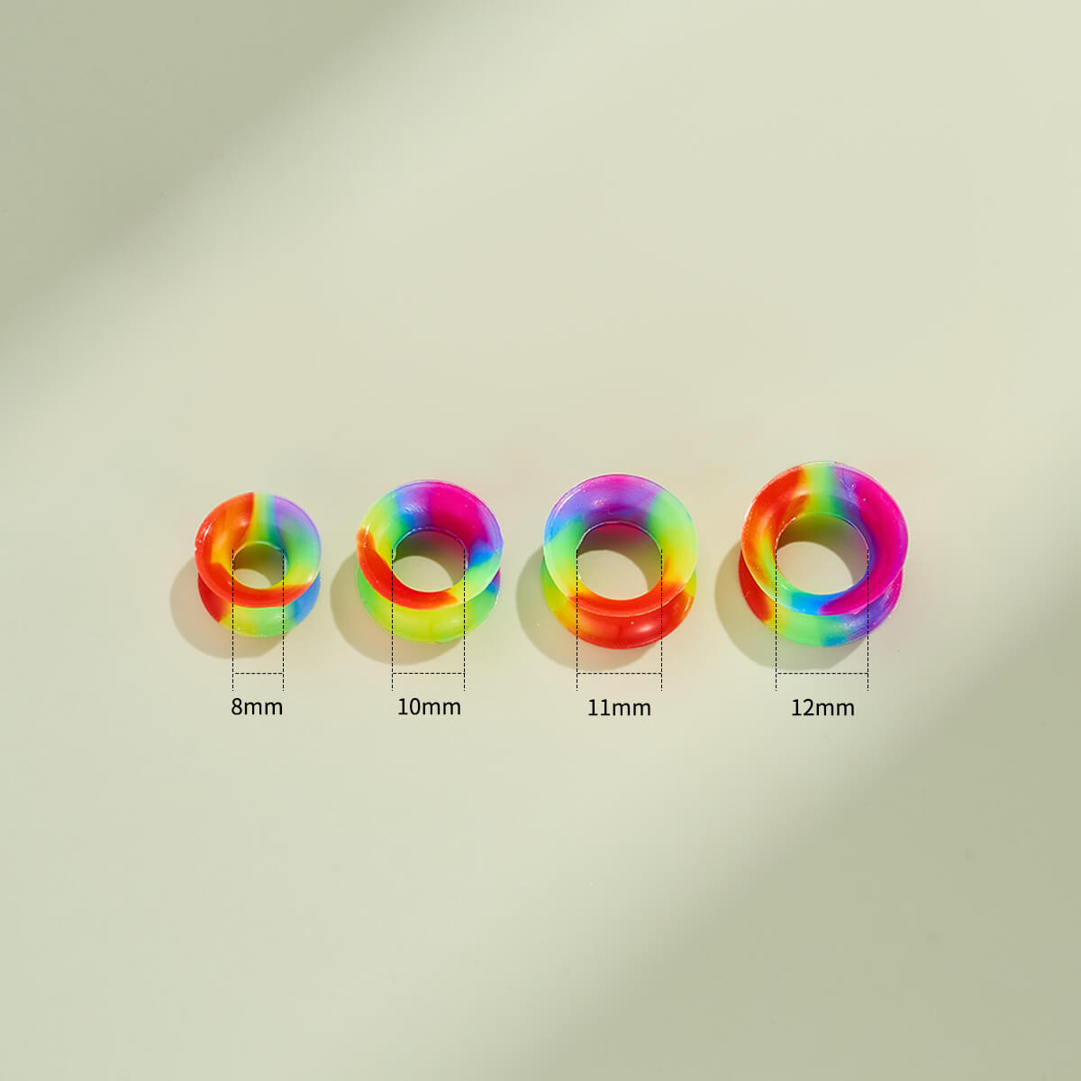 Oufer X Roly 10PCS 812mm Soft Silicone Earring Tunnels