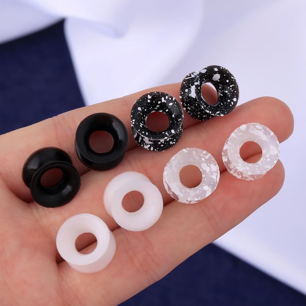 8PCS 8-12mm Silicone Ear Plugs Tunnels