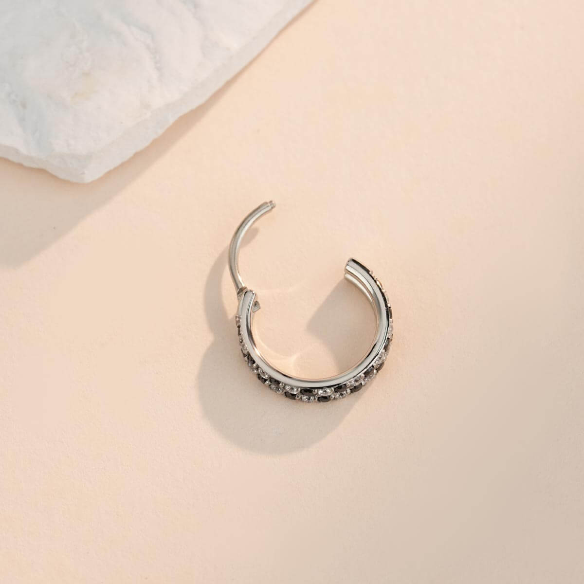 hinged Checkered nose ring 