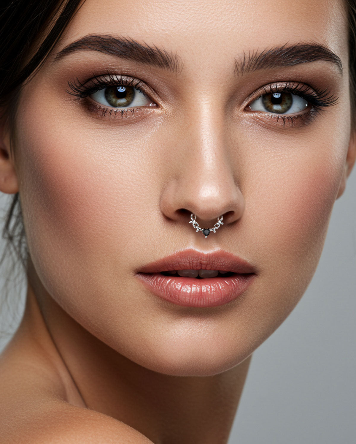 chain spike septum piercing