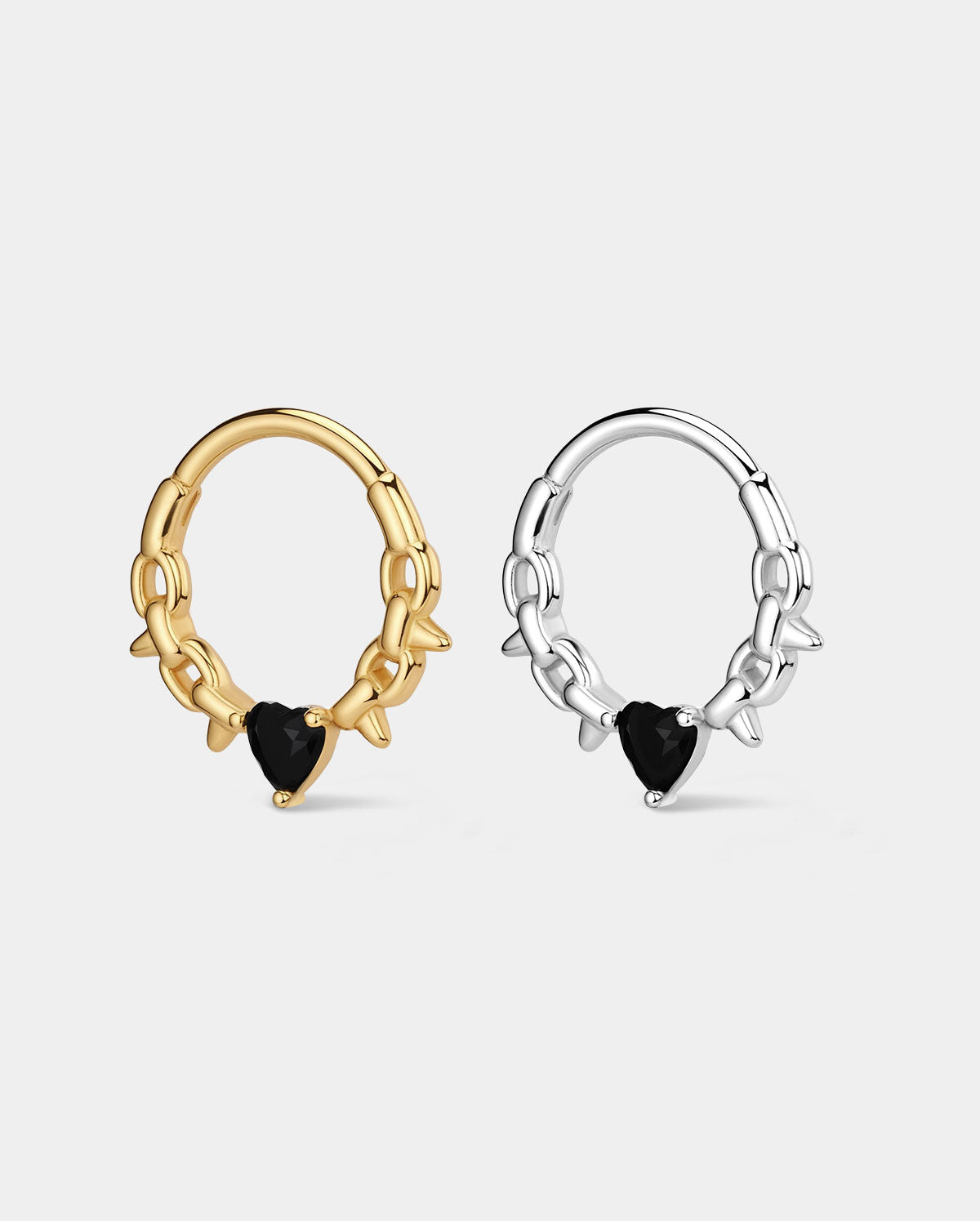chain spike septum ring 