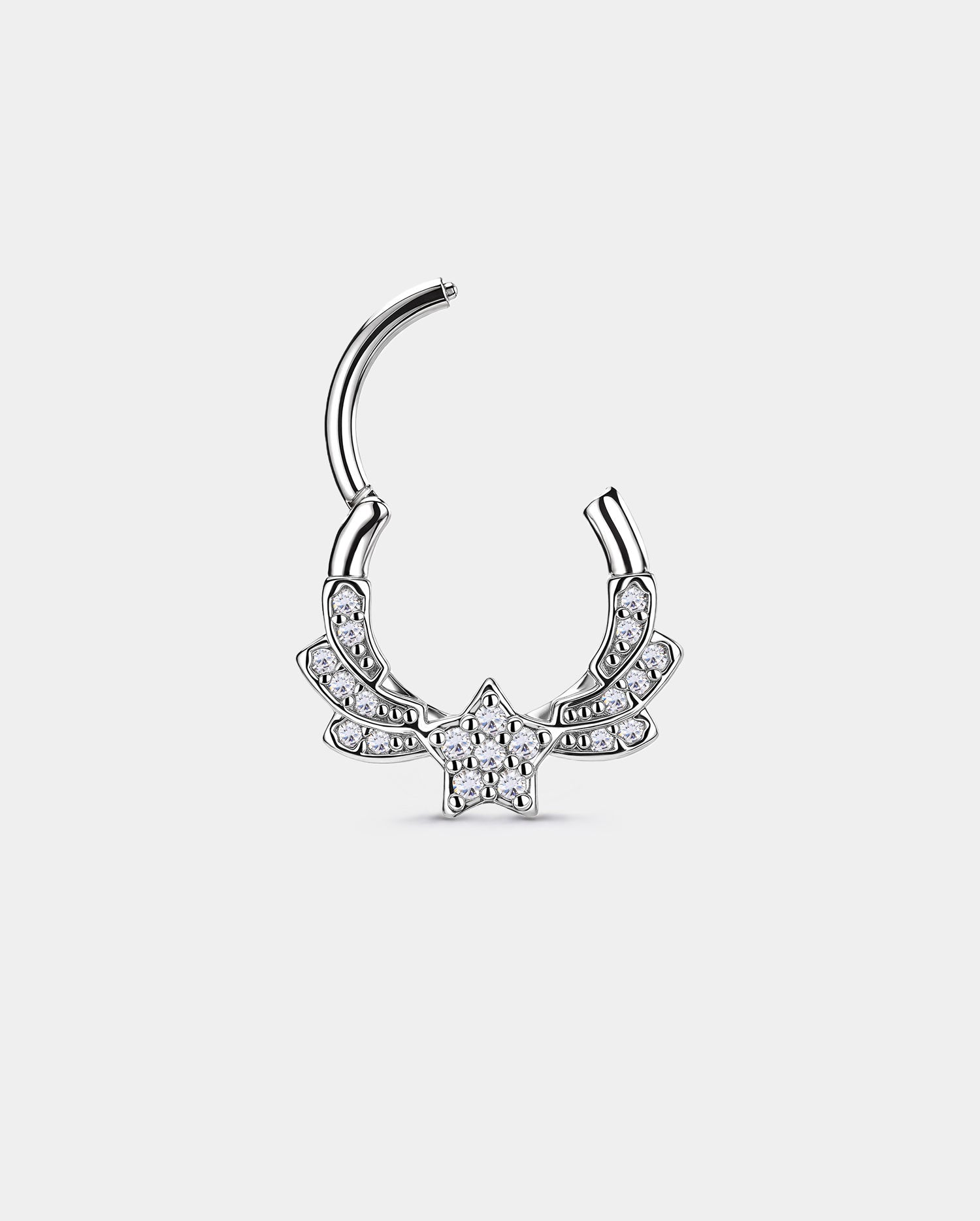 hinged segment star wing septum ring