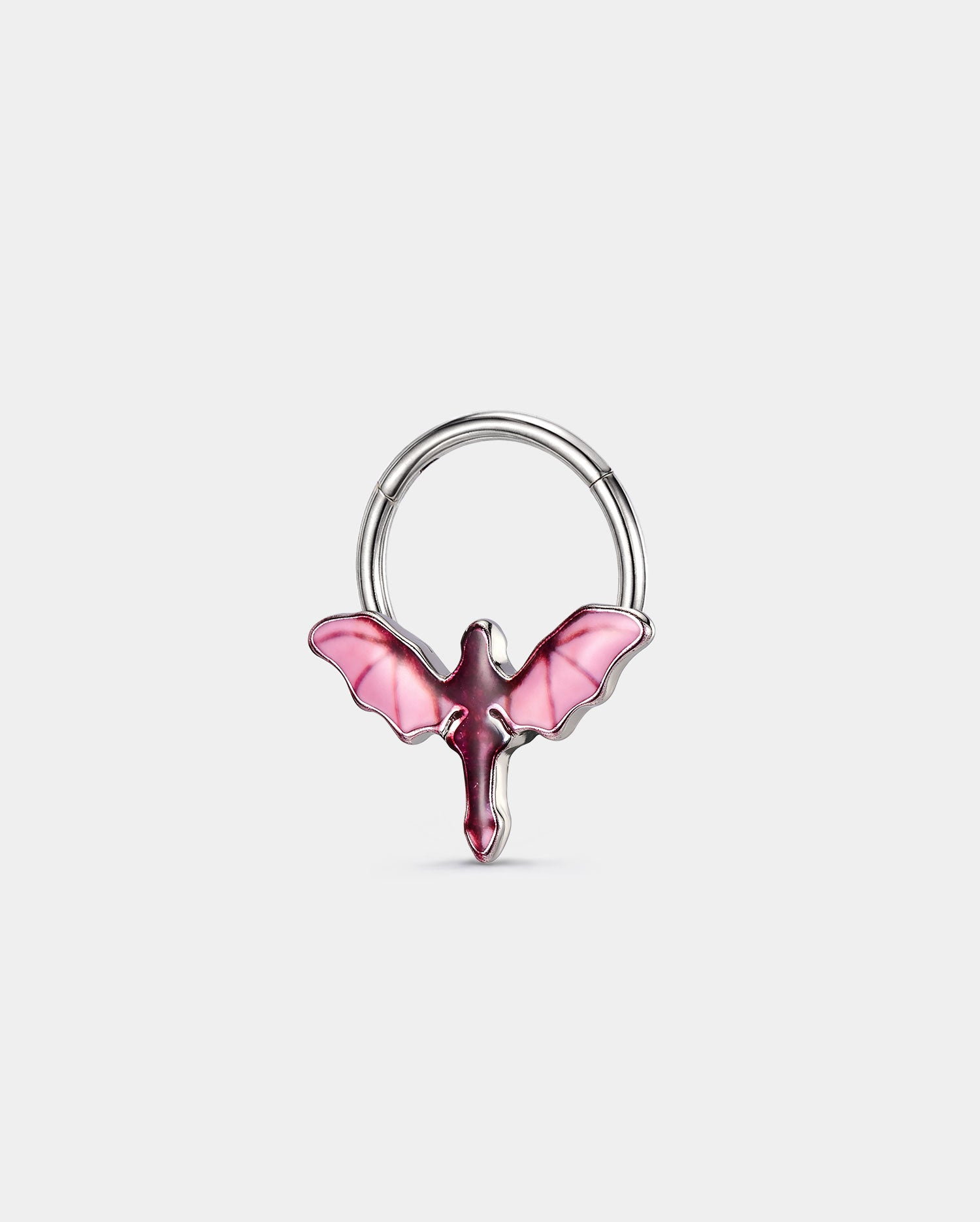 Pink Pterodactyl Hinged Segment Septum Ring