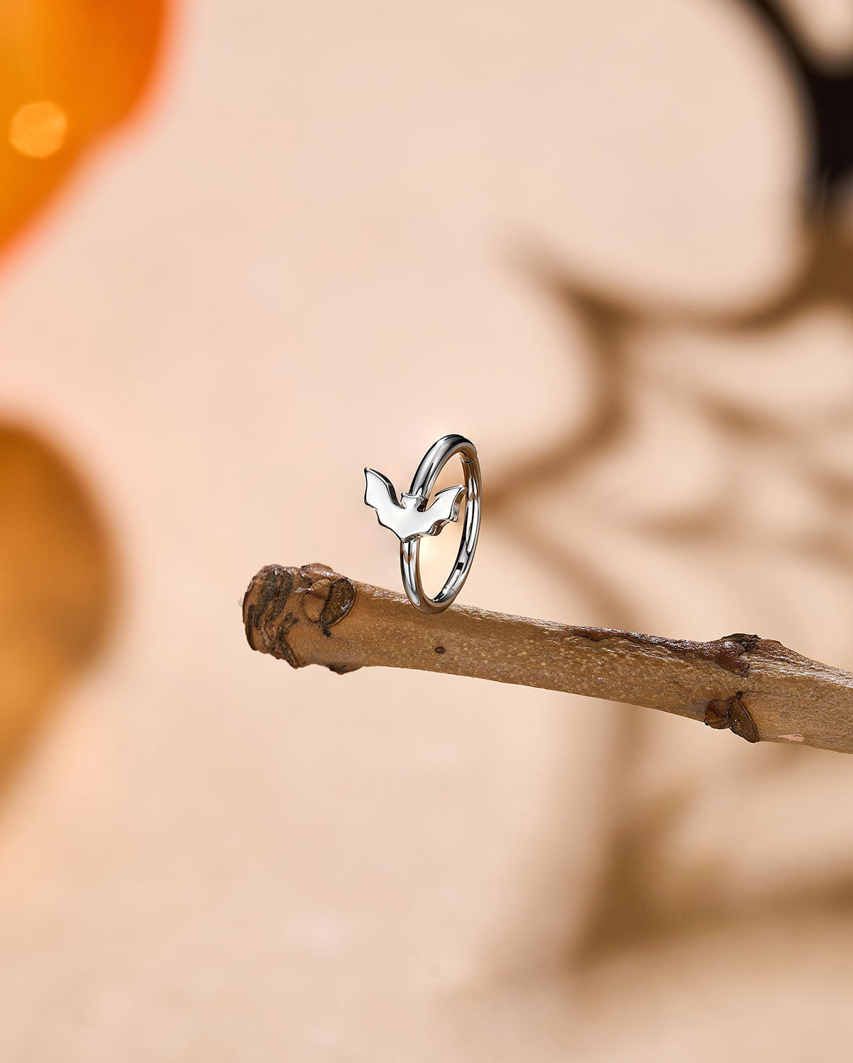 Polished Bat Nostril Hoop