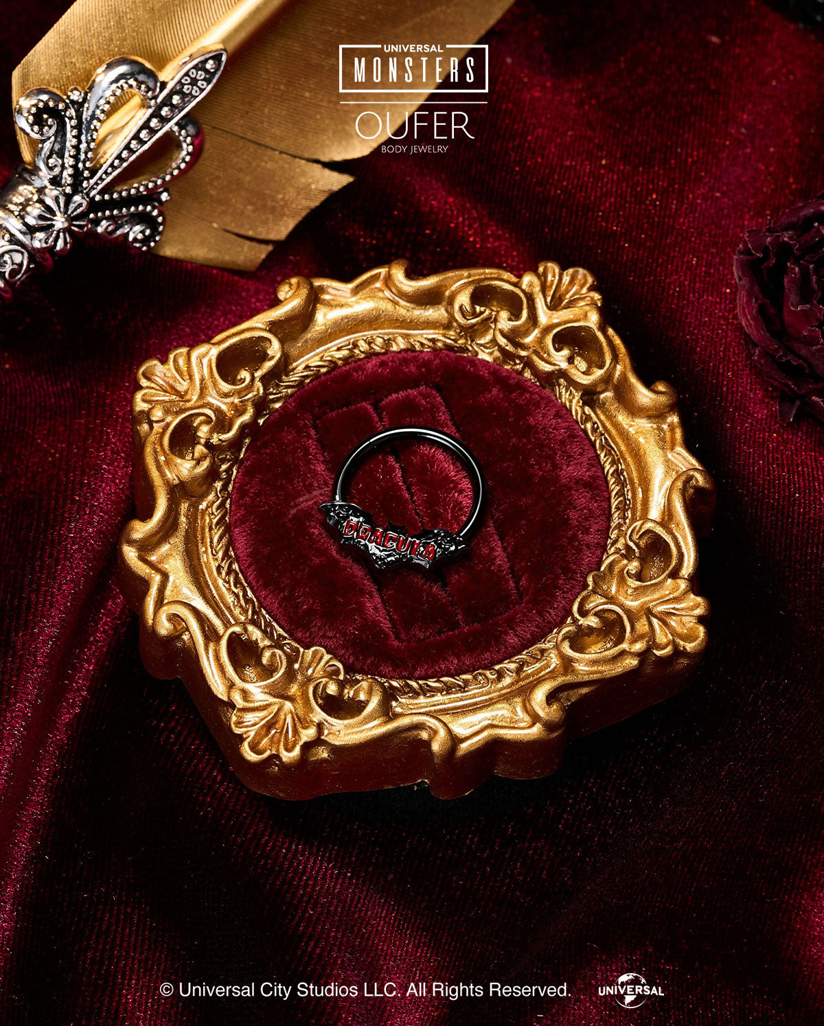 MONSTER × OUFER DRACULA Black Bat Septum Ring
