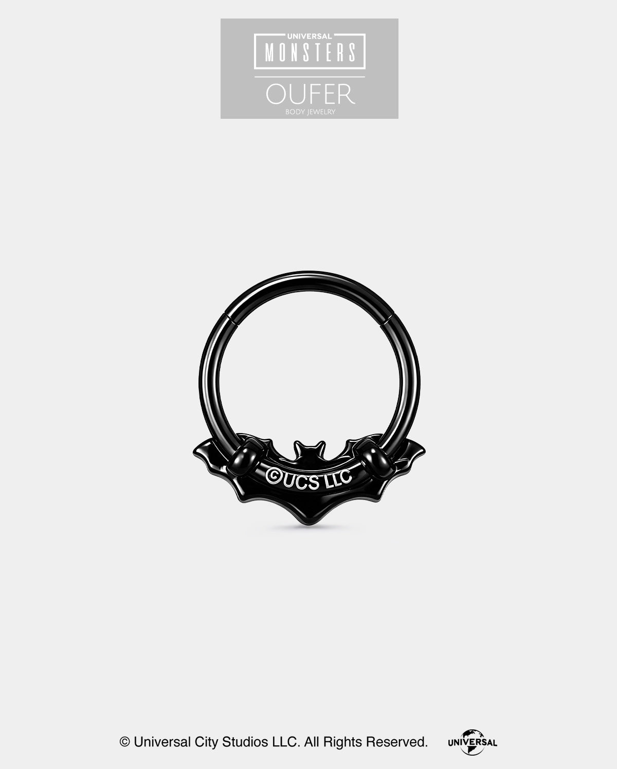 MONSTER × OUFER DRACULA Black Bat Septum Ring