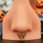 black pumpkin septum ring