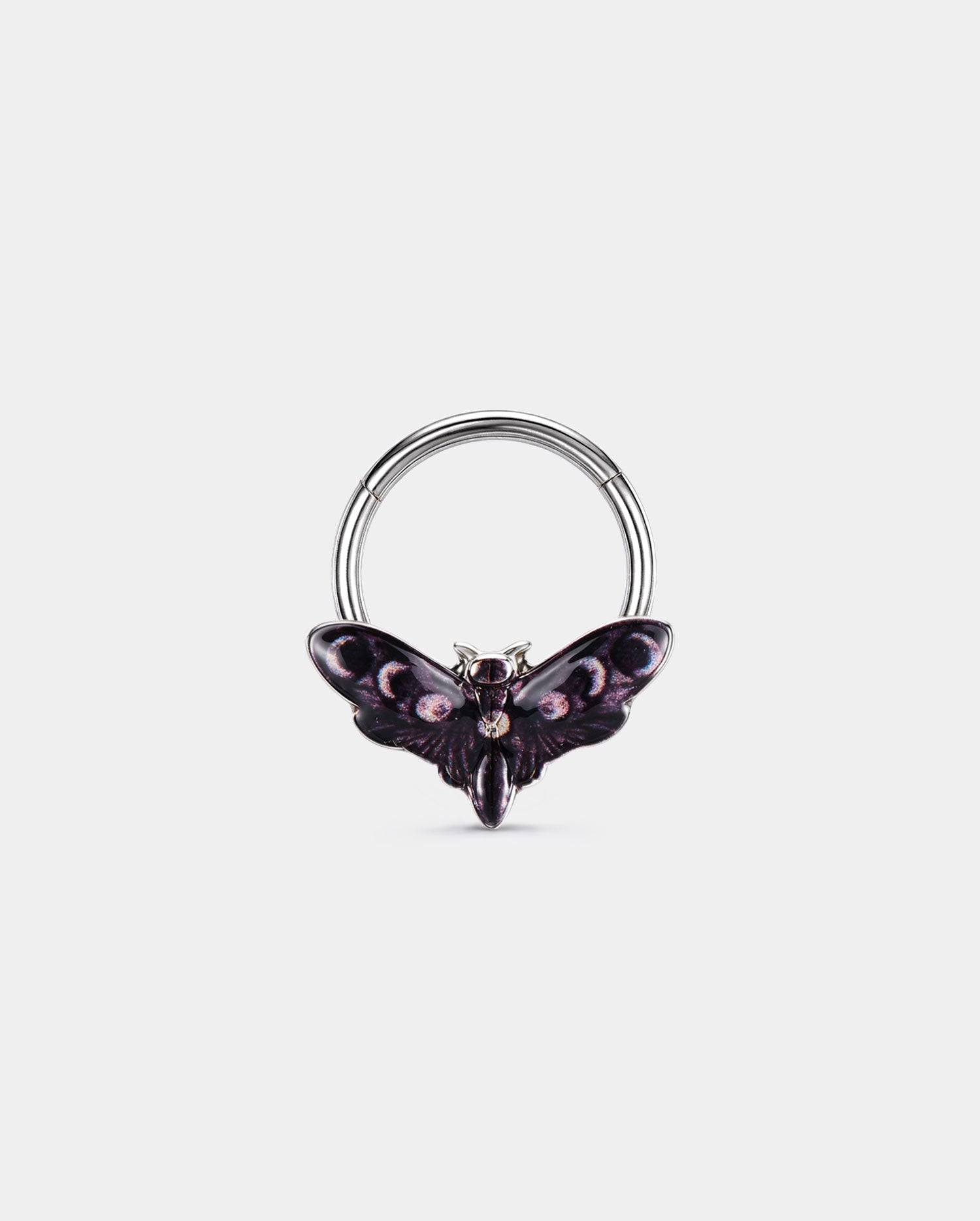 Moon Phase Moth septum ring