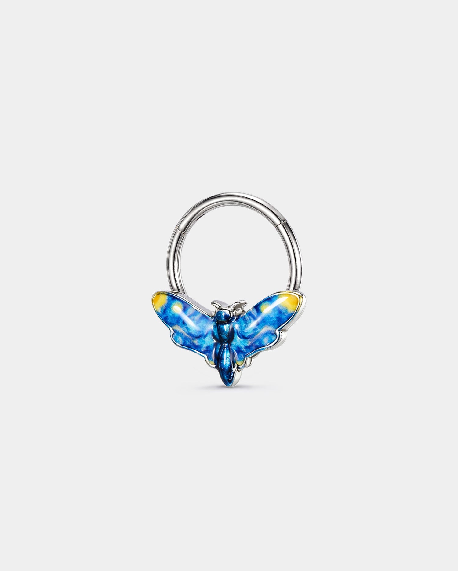hinged Starry Night Moth septum ring