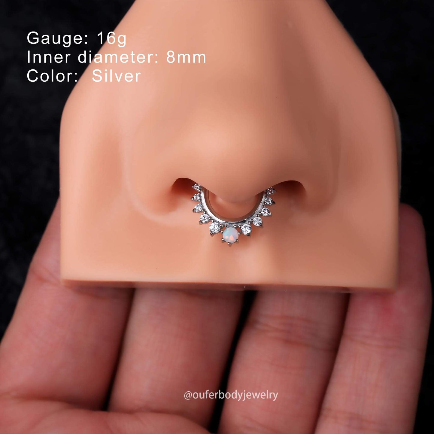 opal septum piercing