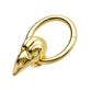 gold bird head skull septum ring 