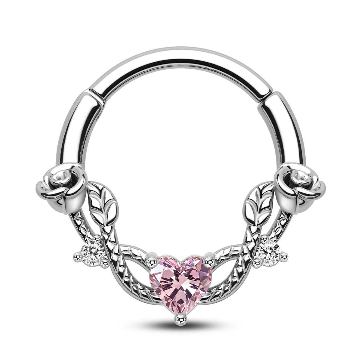 Rose Love 16G Hinged Segment Septum Ring