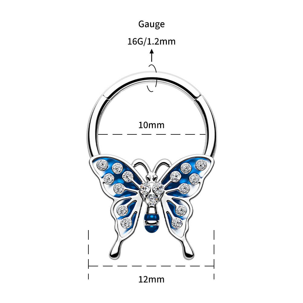 Rainforest Butterfly Septum Rings