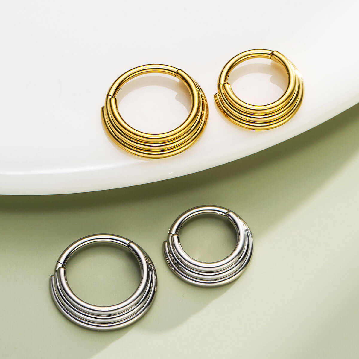 oufer stacked septum ring