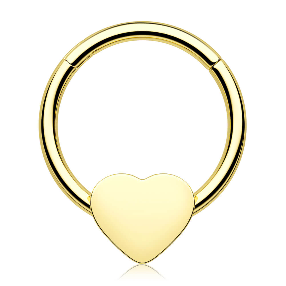 gold heart septum ring