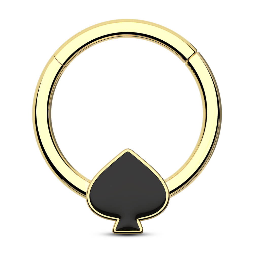 spade gold septum ring