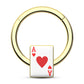 heart poker card septum clicker