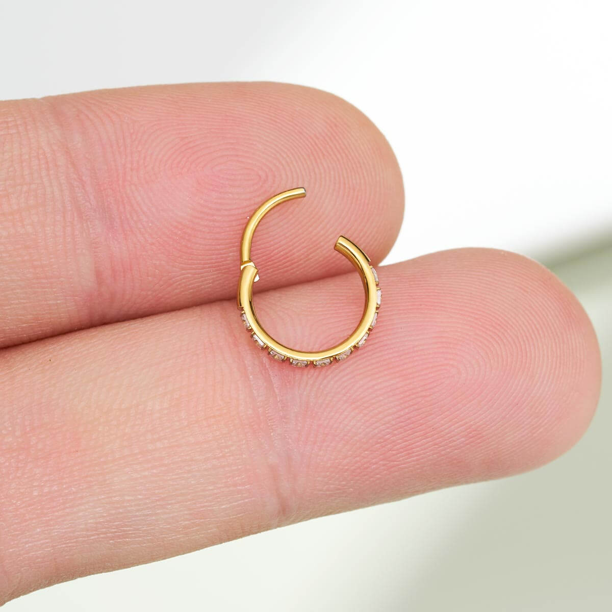 hinged segment square nose ring