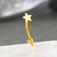 16G Titanium Star Top Eyebrow Rook Ring Vertical Labret Stud