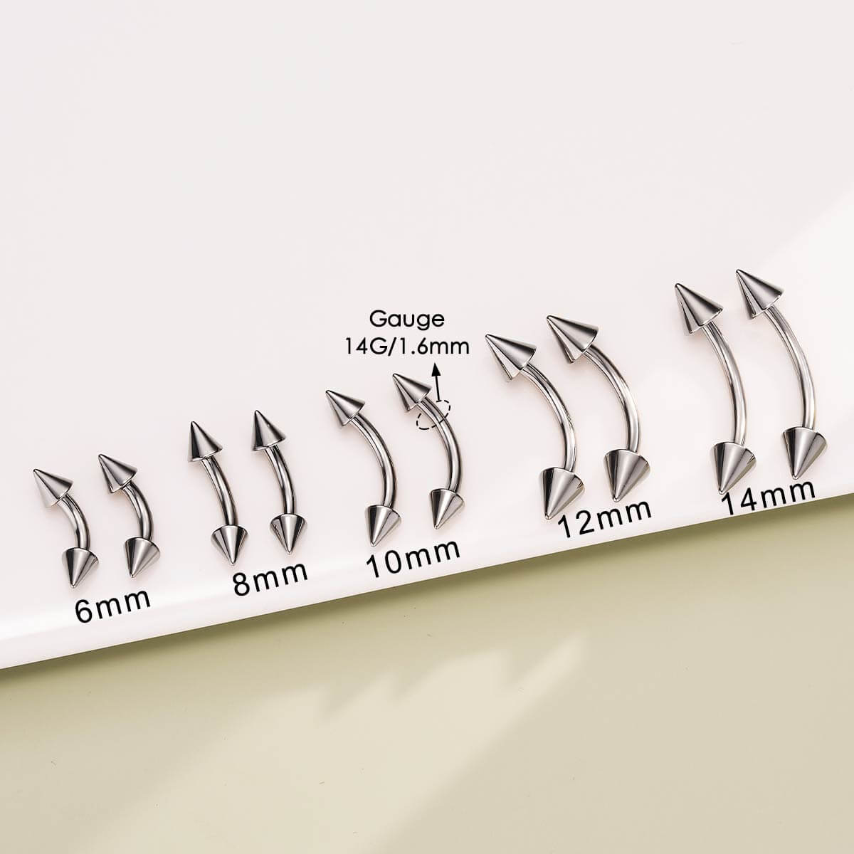 10mm eyebrow bar