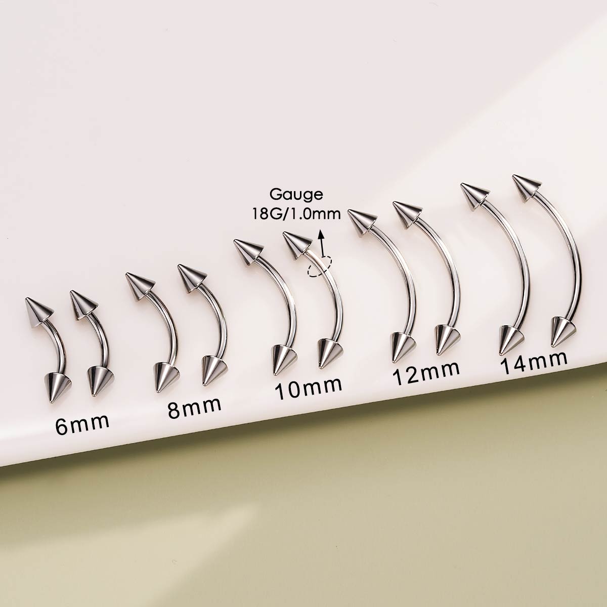 oufer 18 gauge eyebrow rings