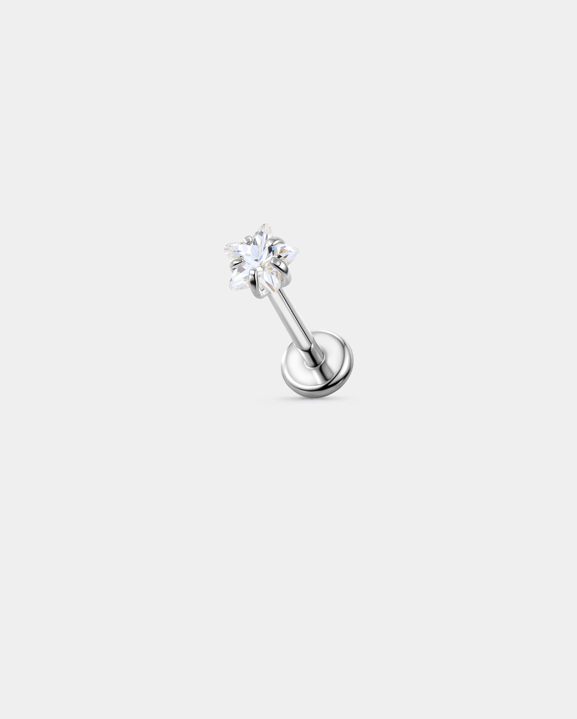 Star CZ Titanium Threadless Nose Stud