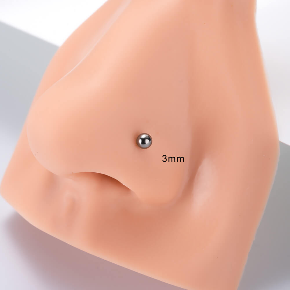 3mm l shaped nose ring stud