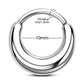 16G Paula's Design Silver Aura Titanium False Stretched Thick Septum Ring