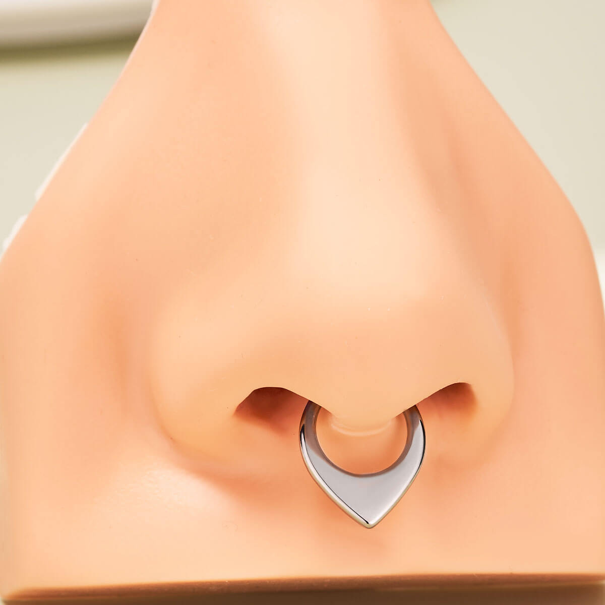 V shaped septum piercing