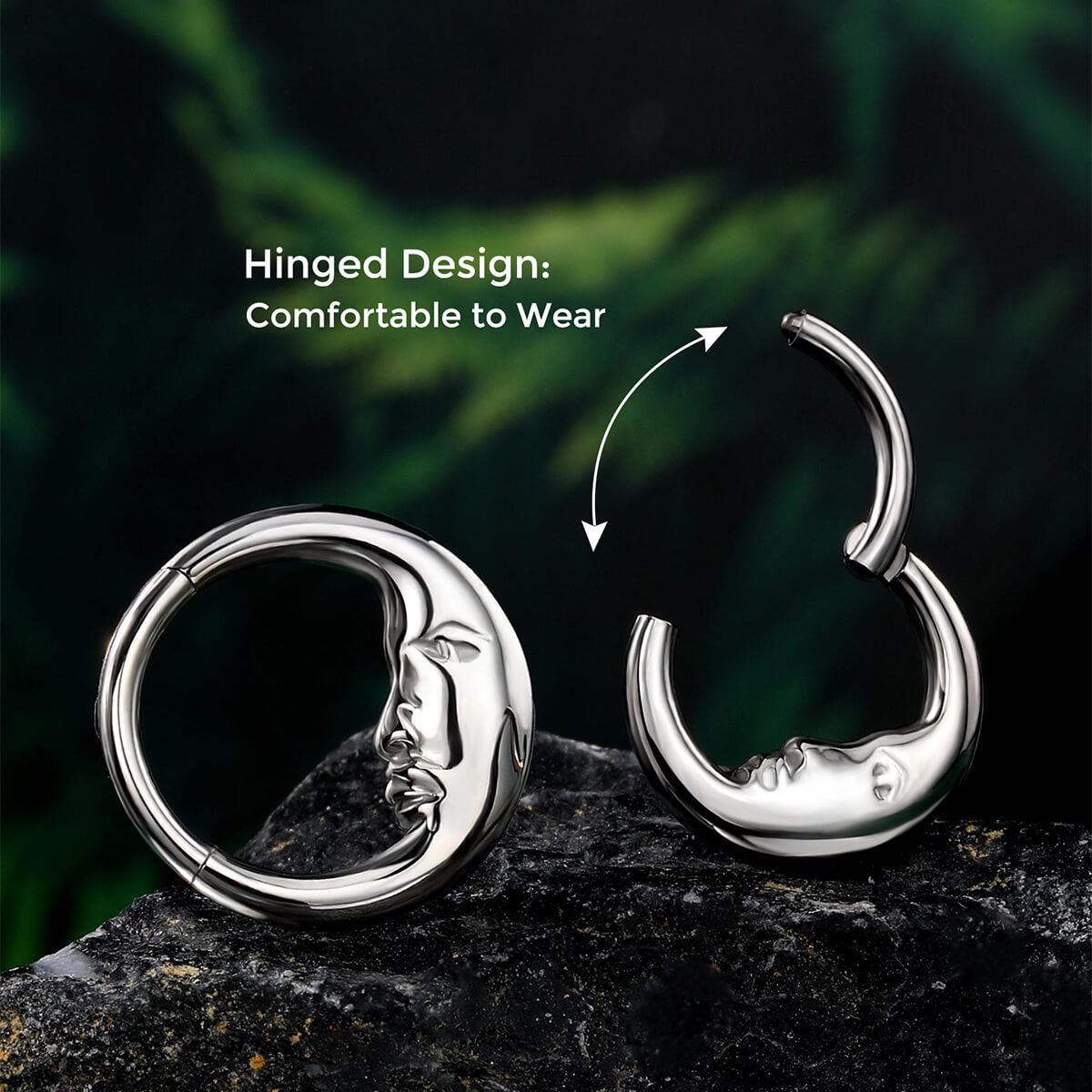 hinged segment titanium septum ring