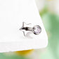 16G Threadless Bezel CZ Star Heart Flat Back Cartilage Stud