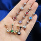 14G 10pcs 8-16mm Multi-Color CZ Belly Rings Set