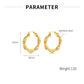 Oufer Stainless Steel Water Safe Hammer braided French Closure Hoop Earring