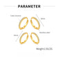 Oufer Stainless Steel Hand Polish CZ Hoop Earring  For Women Party Daily Gift