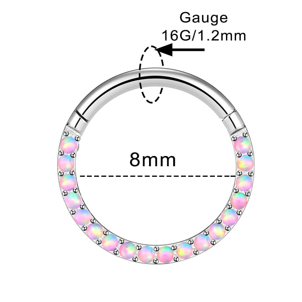 8mm opal septum ring