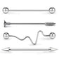 14G Spike and Screw Ends Minimalist Industrial Barbell Pack - OUFER BODY JEWELRY 
