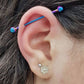 14G Black Spike Industrial Barbell Rainbow Straight Barbell Pack - OUFER BODY JEWELRY 