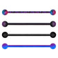 14G Purple and Black Plated Industrial Barbell Pack - OUFER BODY JEWELRY 
