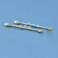 14G Gold Feather Arrow Beads Winding Industrial Barbell - OUFER BODY JEWELRY 