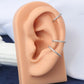 white gold cartilage hoop earrings - OUFER BODY JEWELRY