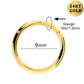 14K Gold 18G Nose Hoop Ring