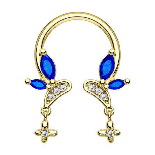 blue septum jewelry oufer body jewelry