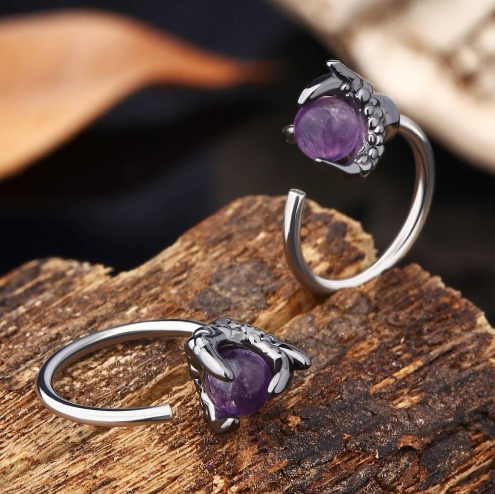 dragon seamless nose hoops