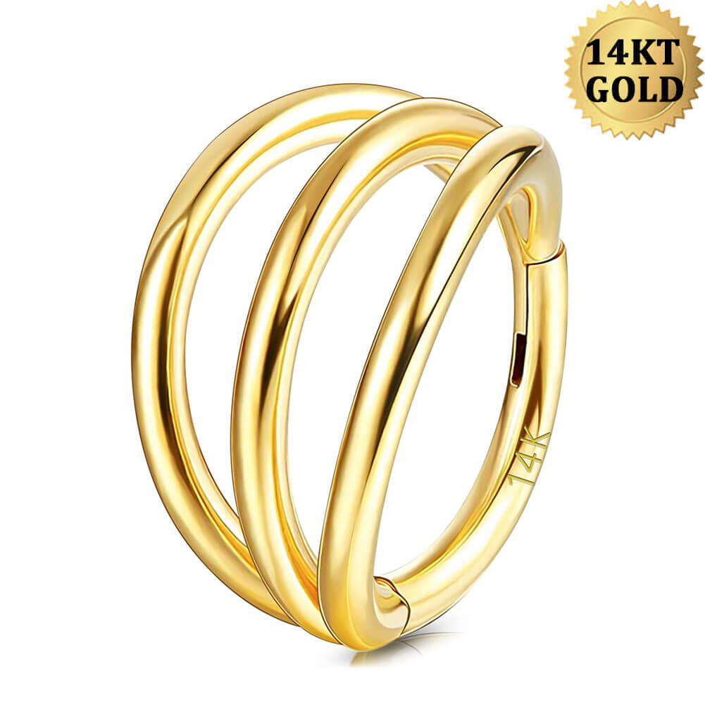 14k gold cartilage hoop