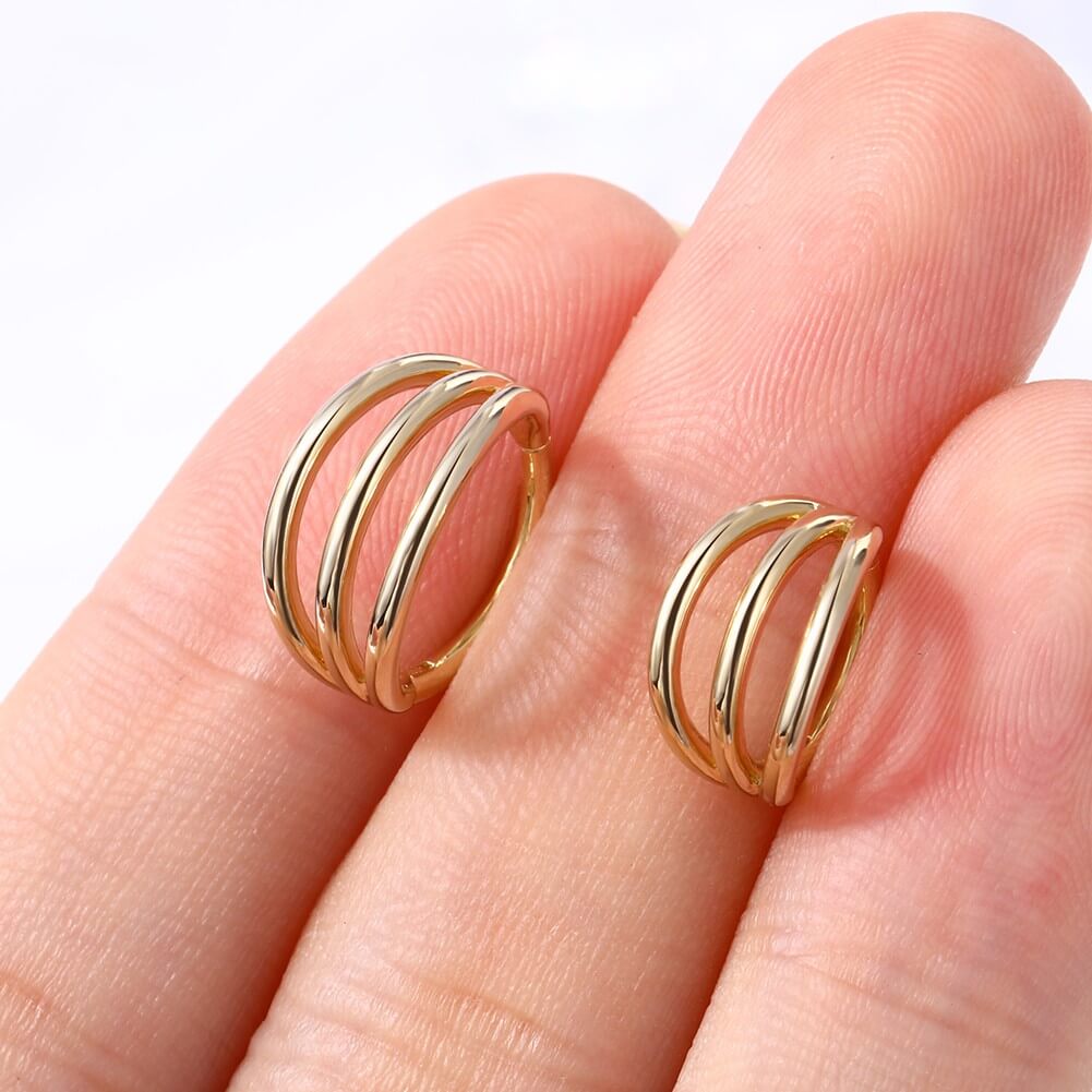 14k gold cartilage hoop