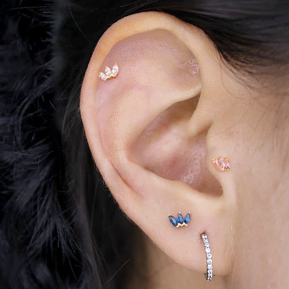 push in helix  stud